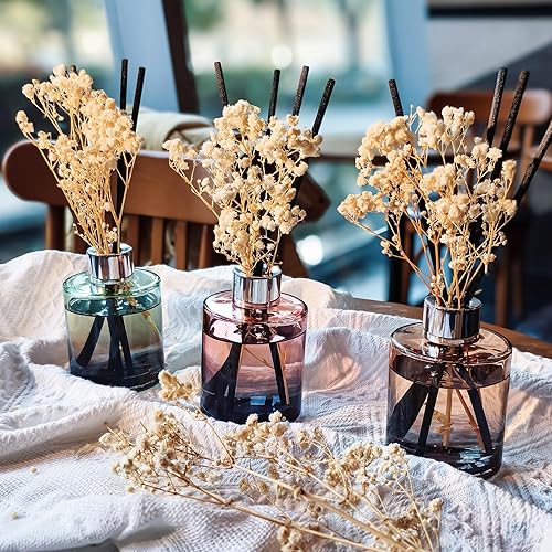 Miniatura 5 de Brakula Paquete de 3 difusores de varillas difusoras de aceite, lino fresco, jazmín blanco, vainilla lavanda (4 onzas líquidas cada paquete),