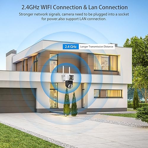 Miniatura 4 de Cámara de seguridad al aire libre de 5MP con lente dual, cámara WIFI de 2.4 GHz para seguridad en el hogar, cámara de vigilancia PTZ de 360  con