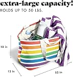 Fit & Fresh XL Beach Tote Bag for Women – Extra Large Travel Tote with Zipper & Pockets, Oversized Canvas Pool Bag, Weekender Carry-On for Beach, Travel & Family Essentials