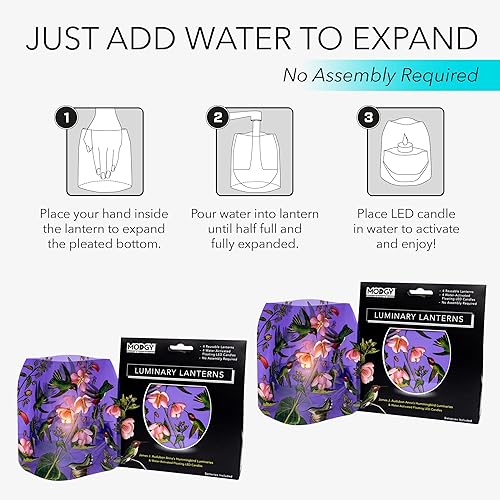 Miniatura 4 de MODGY Farol LED luminoso portavelas decorativo para interiores y exteriores, lámparas de vela de plástico para mesa de boda, porche, velas flotantes