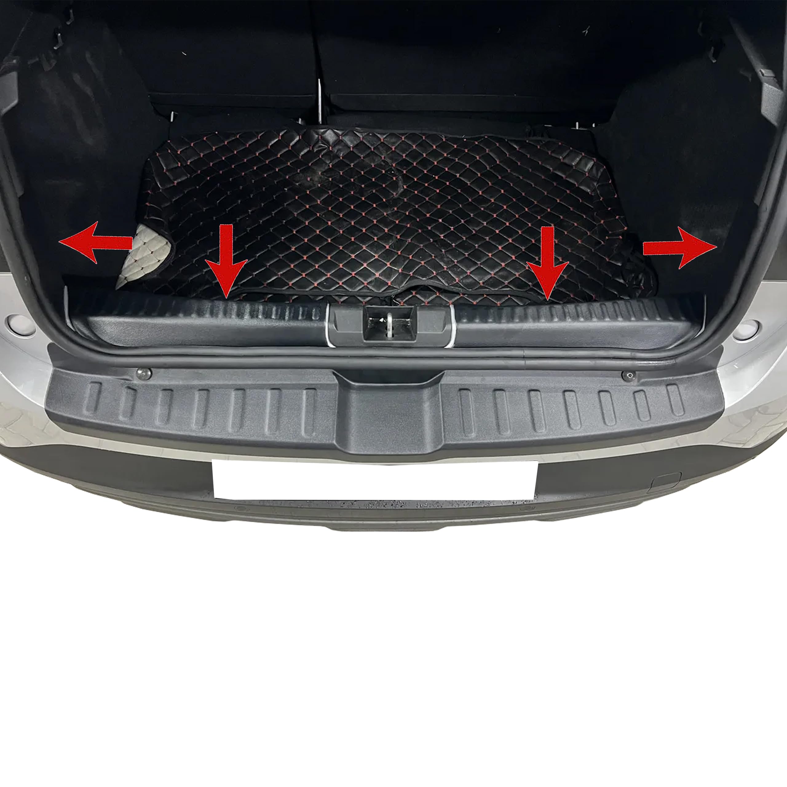 INLY 4 TLG protezione interna paraurti in plastica ABS compatibile con Sandero (dal 2021) Nero