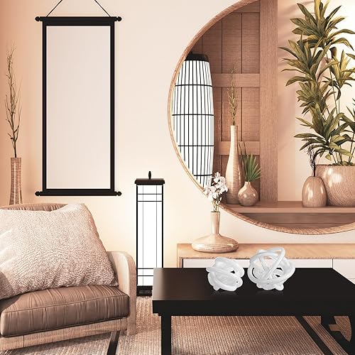 Miniatura 4 de 2 bolas decorativas de cristal de órbita de 3.9 pulgadas  5.9 pulgadas, decoración abstracta de nudo de vidrio para decoración de estantes, centros