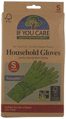 Miniatura 4 de IF YOU CARE Guantes para el hogar, pequeños, paquete de 1 unidad, color verde