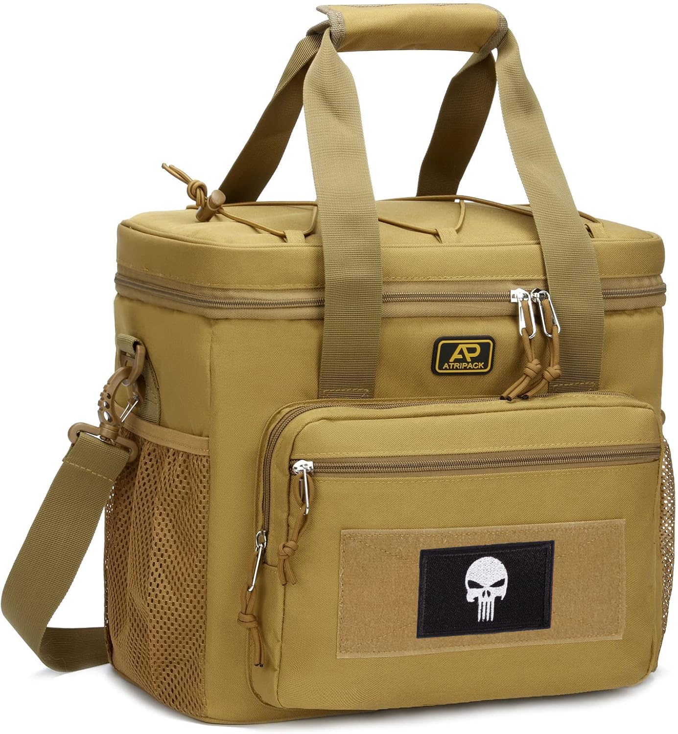 Sac Isotherme Tactique 22L Homme, glacière adaptée au Travail | Grande glacière tactique repas, bandoulière ajustable amovible, doublure isolante étanche, sac souple adapté à la pêche