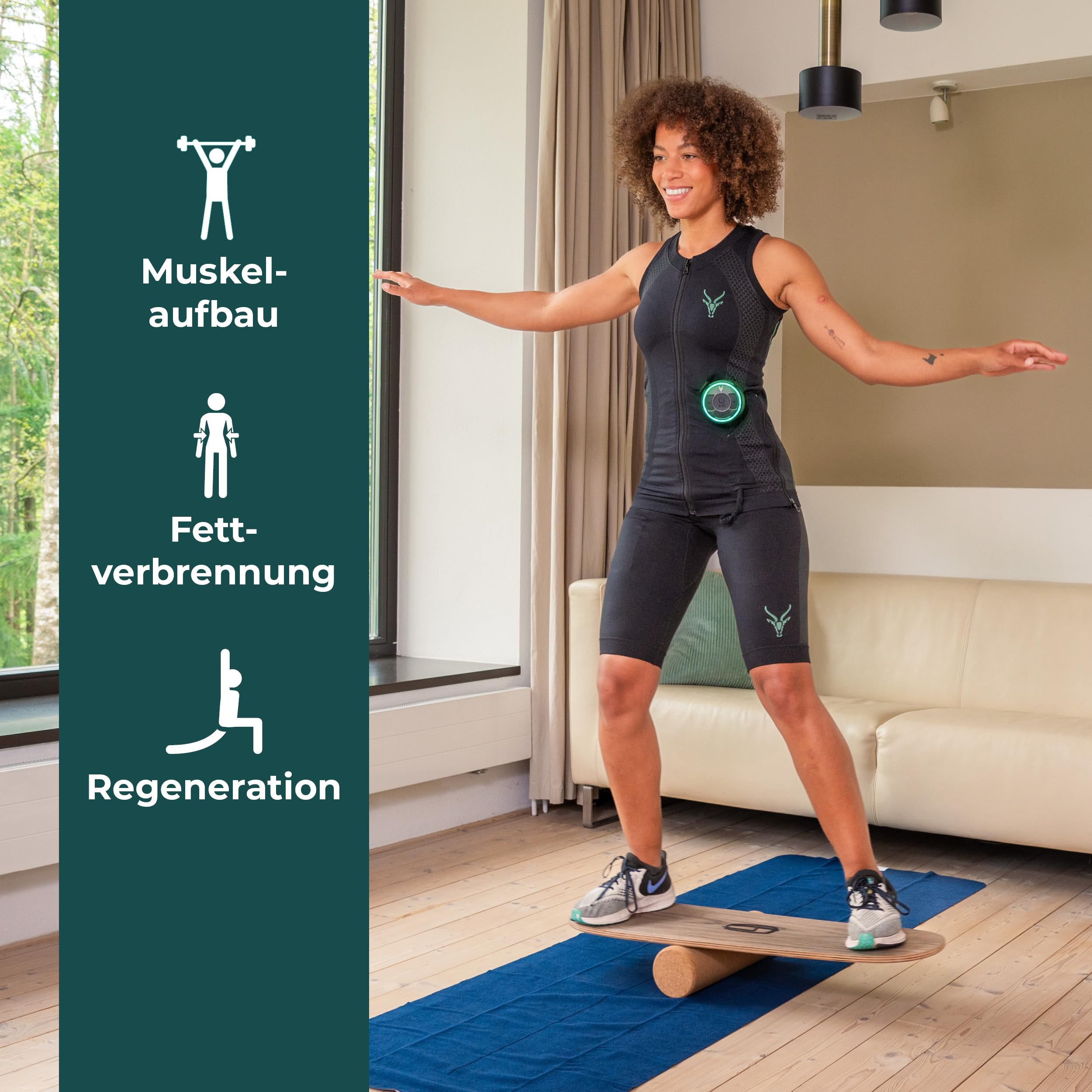 Antelope Tank Top da Donna Evolution - Dispositivo di Allenamento EMS per Addominali e dorsali, Dispositivo di Fitness per la casa o la Palestra, favorisce la Perdita di Peso e Lo Sviluppo Muscolare