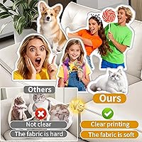 Vista 4 de Almohadas con fotos personalizadas, almohada facial personalizada de mascotas, almohada impresa de doble cara, almohada personalizada con cara