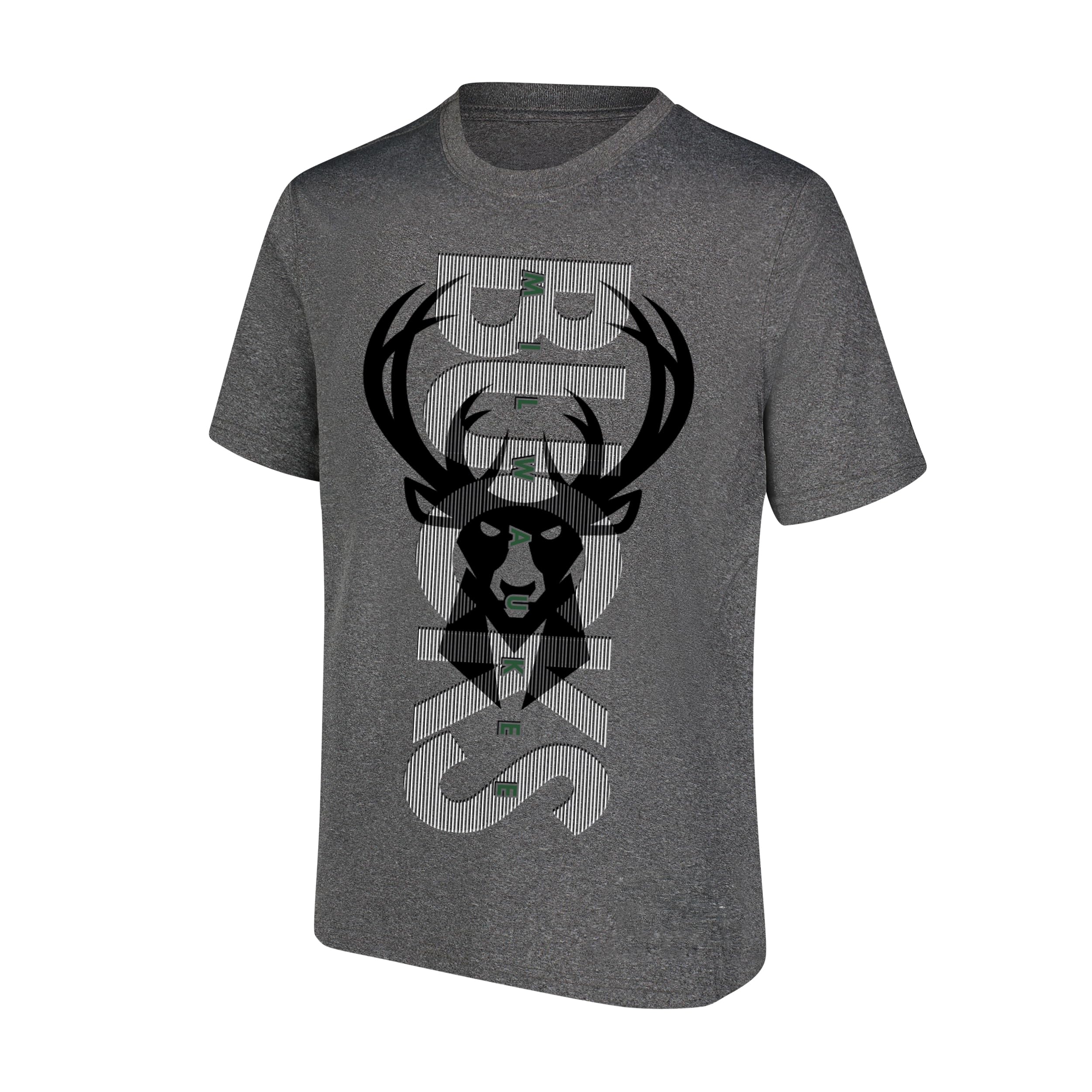 Ultra Game NBA Men's Upright Logo Short Sleeve Tee Shirt Heather Charcoal — image 1