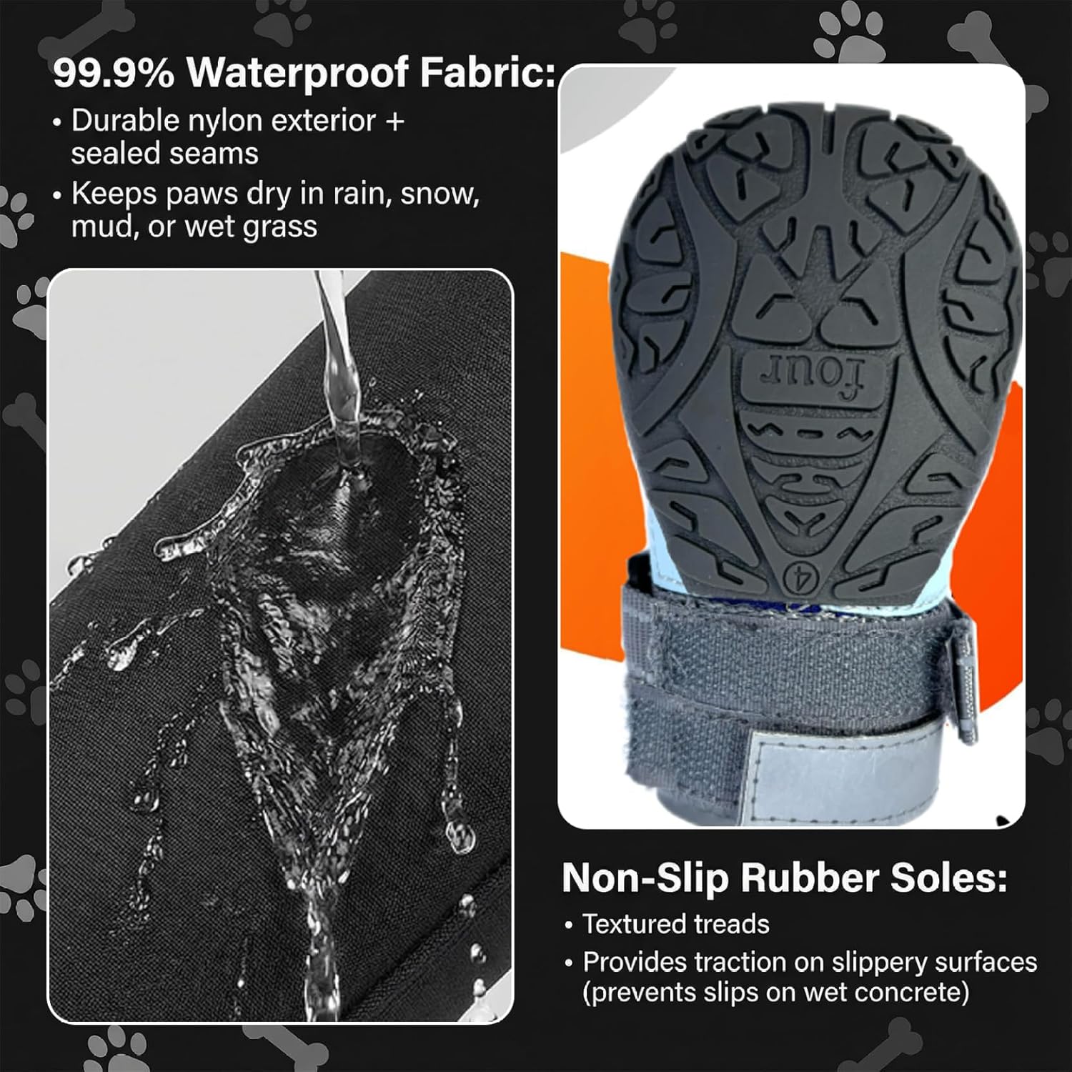 Dog Boots with Suspenders Waterproof Anti Dirt Dog Suspender Boots Anti-Slip Adjustable Pants for Outdoor Walking & Paw Protectors XL