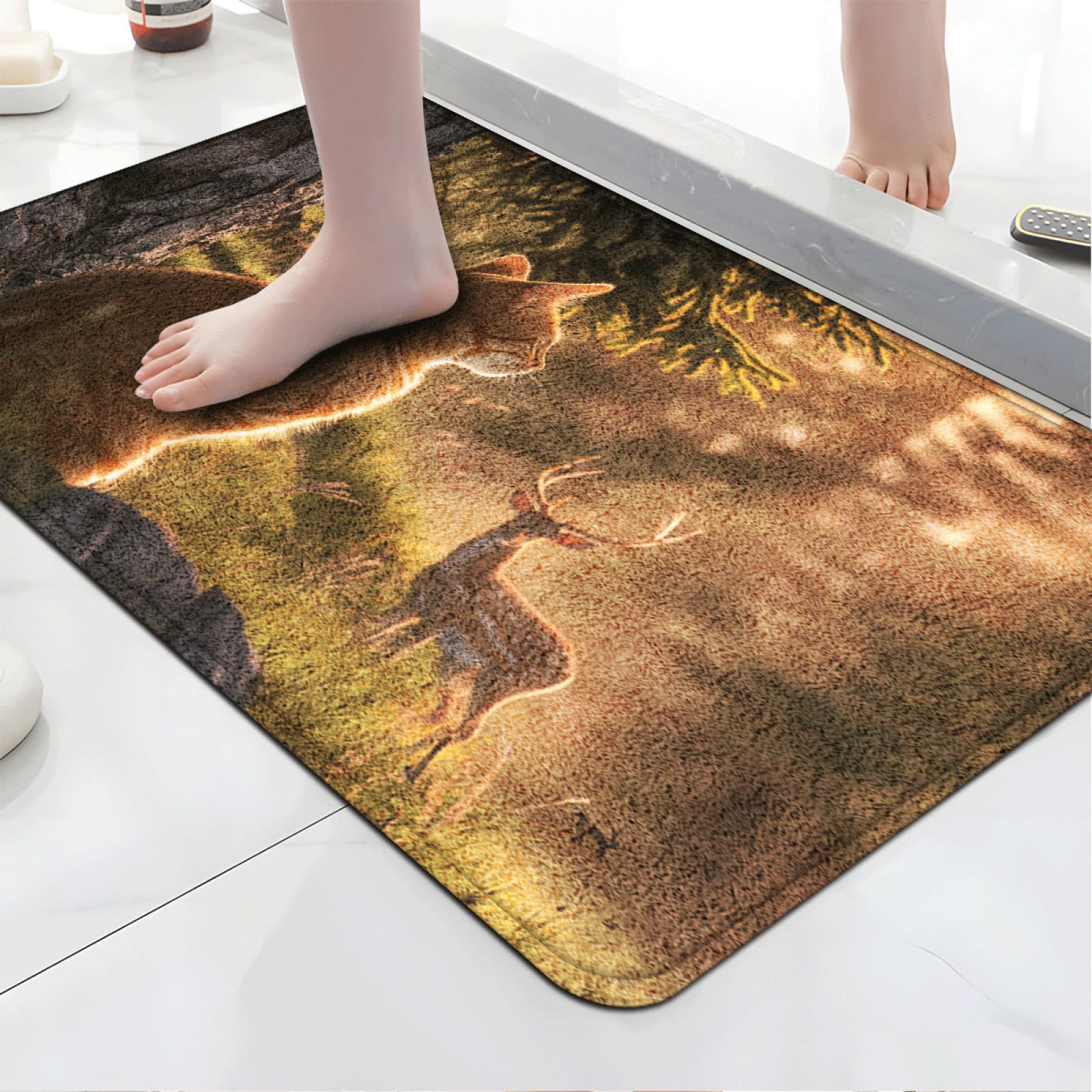 Tappeto Bagno Antiscivolo Lavabile Gatto Tappeti In Soffice Microfibra,Tappetino Bagno In Lavatrice,Tappeto Doccia