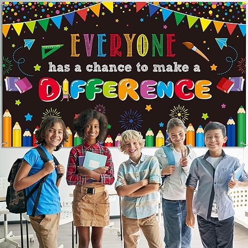 Miniatura 5 de Cartel motivacional para el aula, telón de fondo positivo, fondo inspirador para el maestro, cartel de bienvenida para el primer día de escuela,