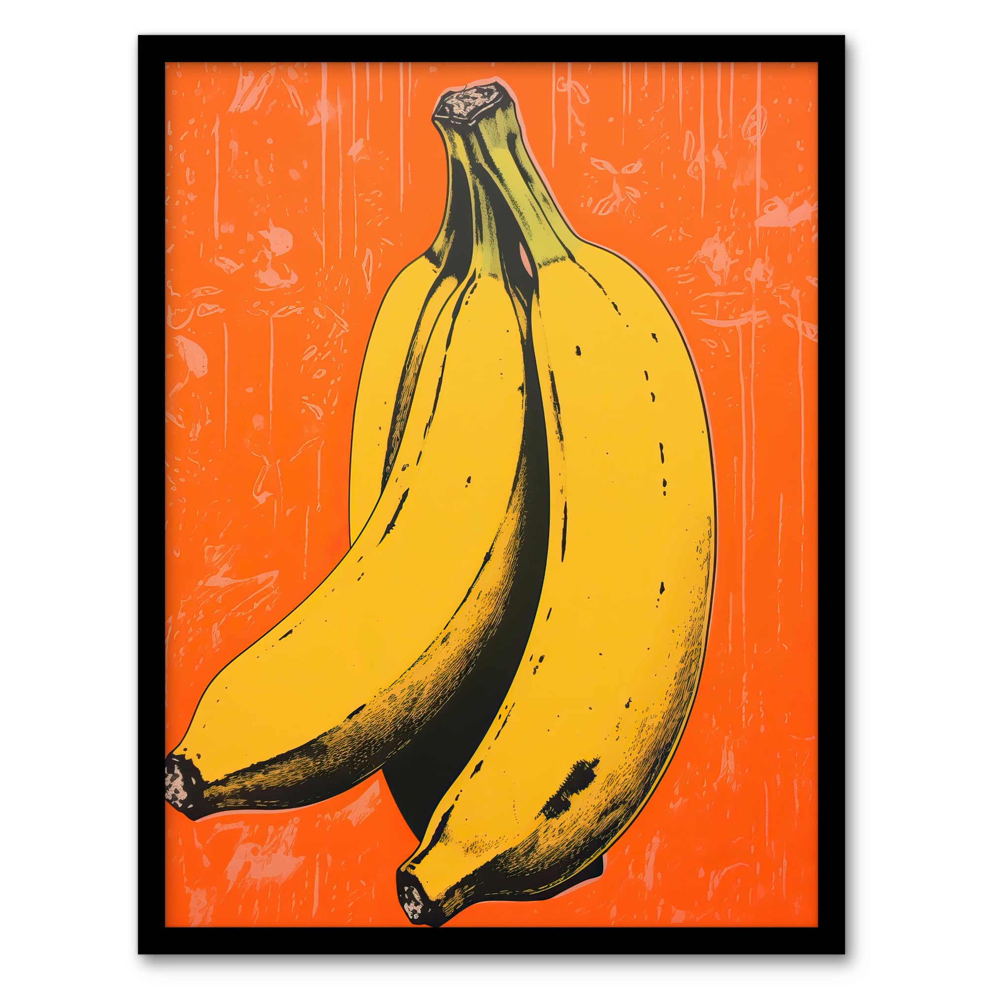 Amazon.com: Artery8 Banana On Orange Minimalist Interior Decor