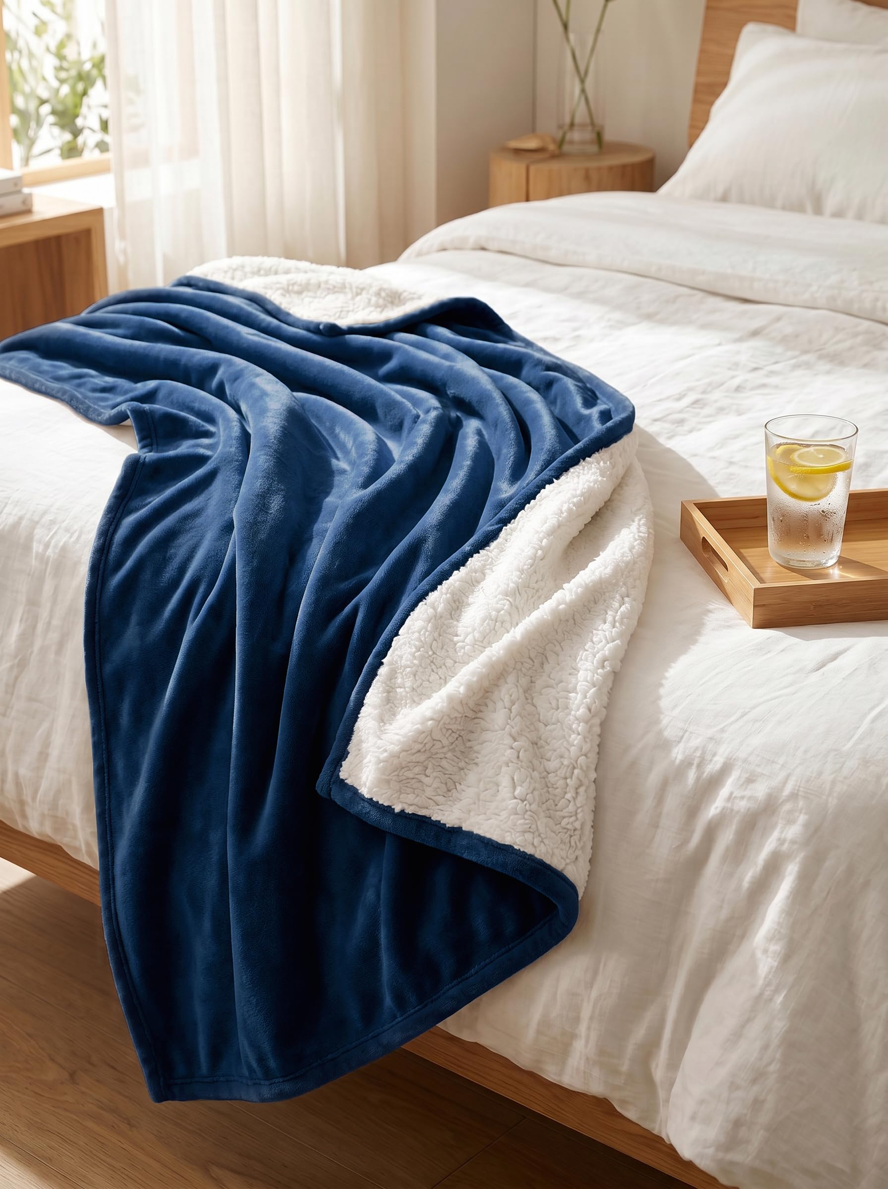Amazon.com: Utopia Bedding Reversible Plush Sherpa Blanket King
