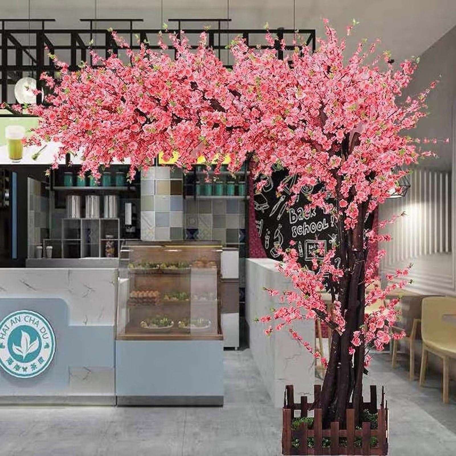 Cerisier artificiel 1.8M arbre en soie pour décor de mariage et restaurant chic