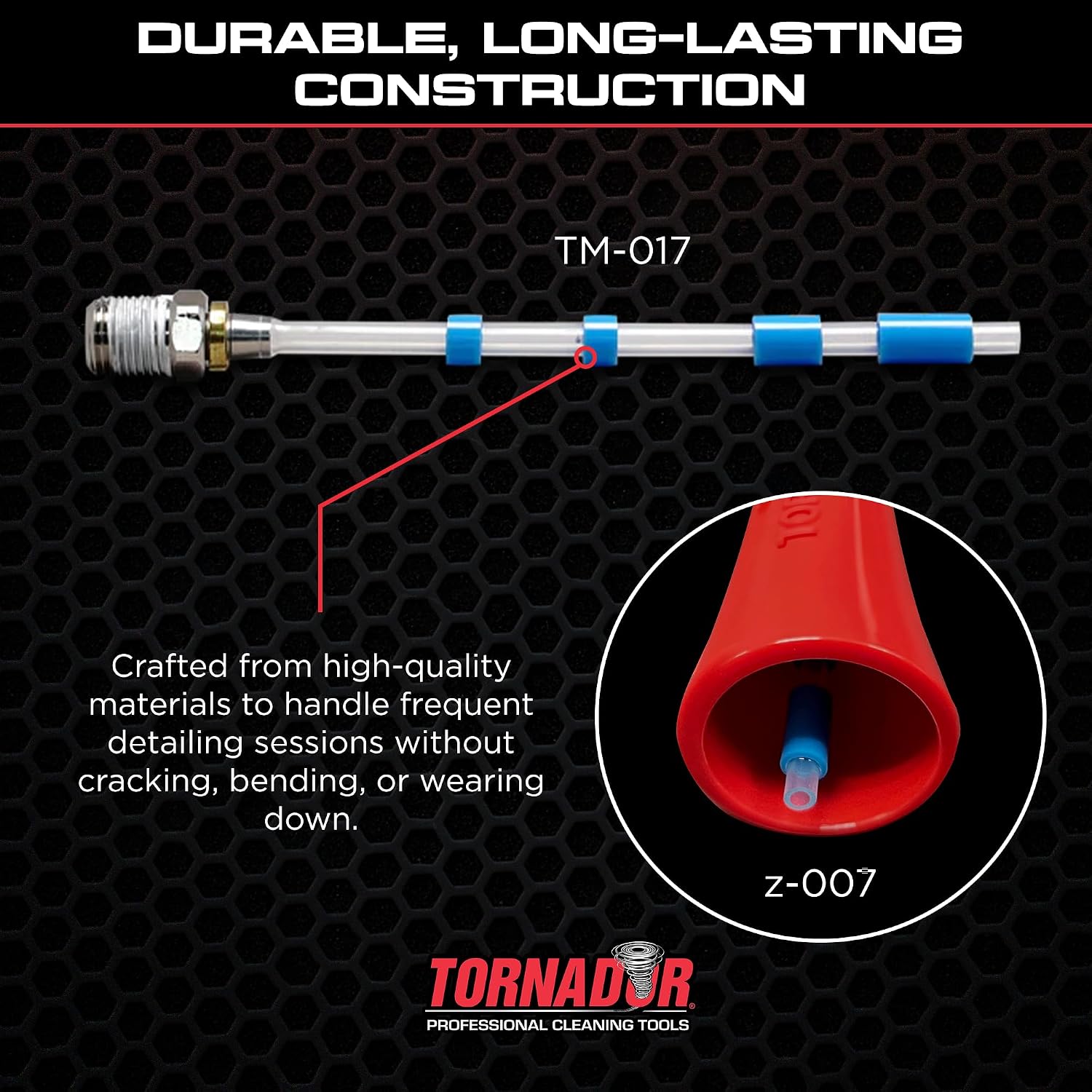 Tornador TM-017 Weighted Tube for Mini Z-007 | Factory Replacement Part | Easy Screw-In Installation | Durable Tube Assembly | Designed for Interior Detailing with the Mini Z-007