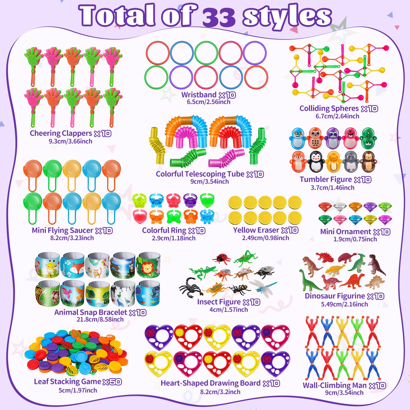 nicknack Gadget Compleanno Bambini, Regalini Premi Carnevale Fine Festa Compleanno bambini invitati 300 Pezzi
