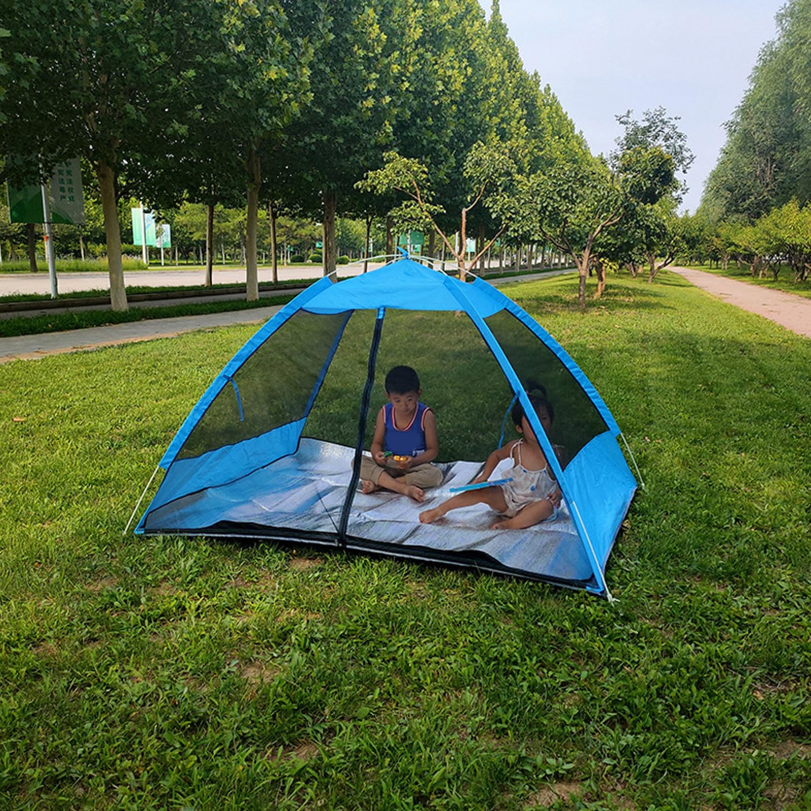 Abri de Plage Tente De Camping avec De Plage UPF 50 | Zone D'Portable Canopée Installation Facile Pare Pour 3/4 Personnes Randonnée Vacances Camping Accessoires Pêche Été Jardin