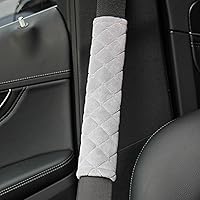 Vista 4 de Amooca Fundas Suaves para Cinturón de Seguridad del Automóvil Almohadillas de Hombro para Cinturón de Seguridad 2 PCS Ajuste Universal para Todos