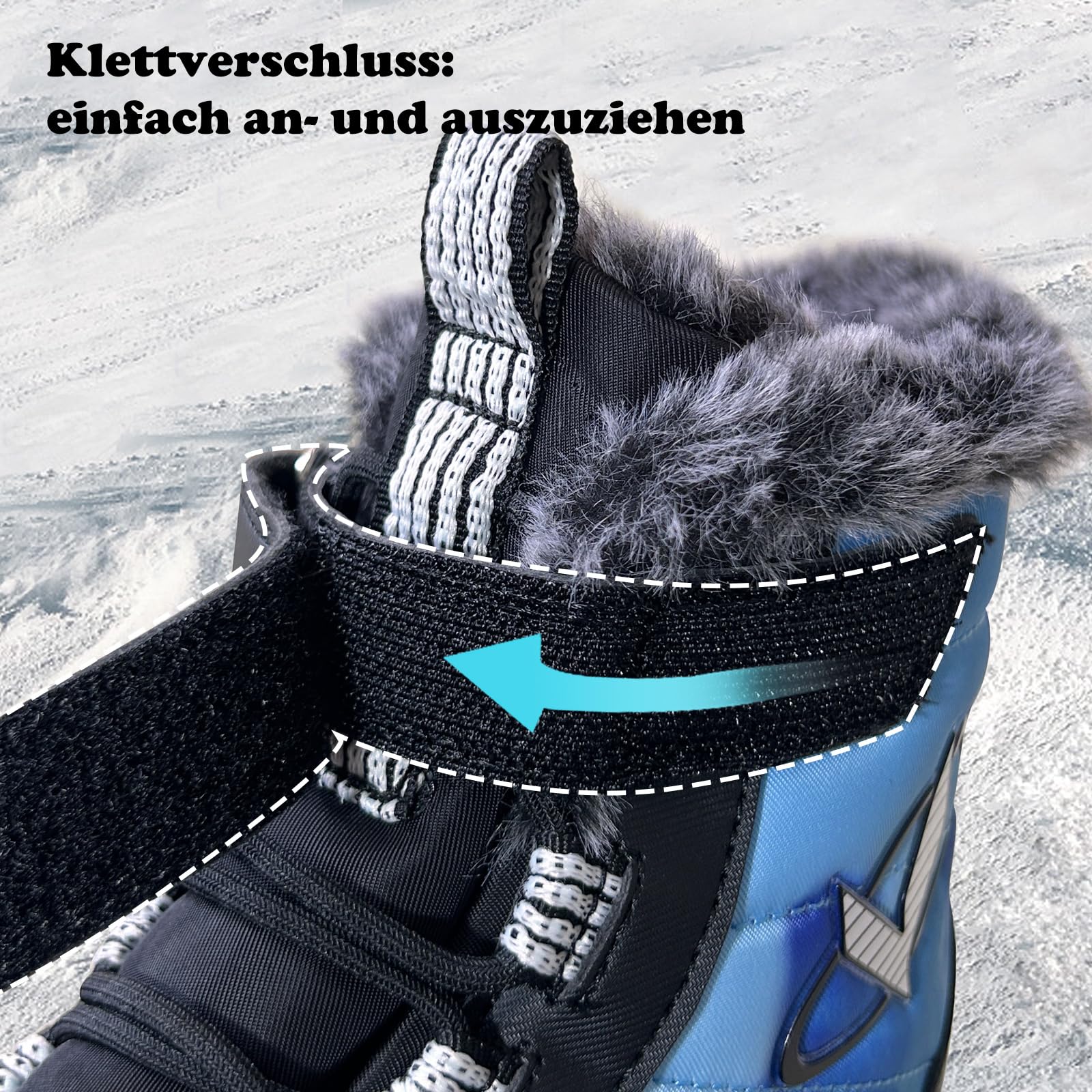Scarpe da trekking per bambini, invernali, per bambini, calde, da trekking, antiscivolo, medie