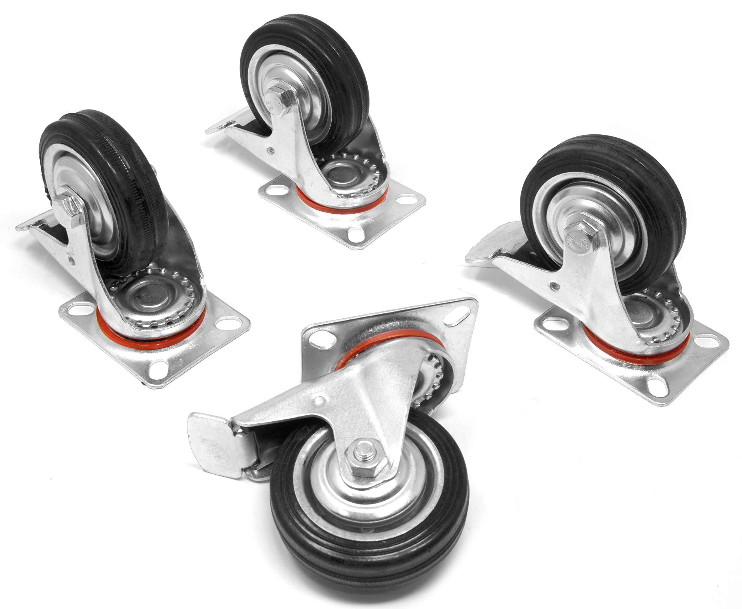 Roulettes pivotantes avec frein WEN CA5113B pour stopper les vibrations et vibrations au sol