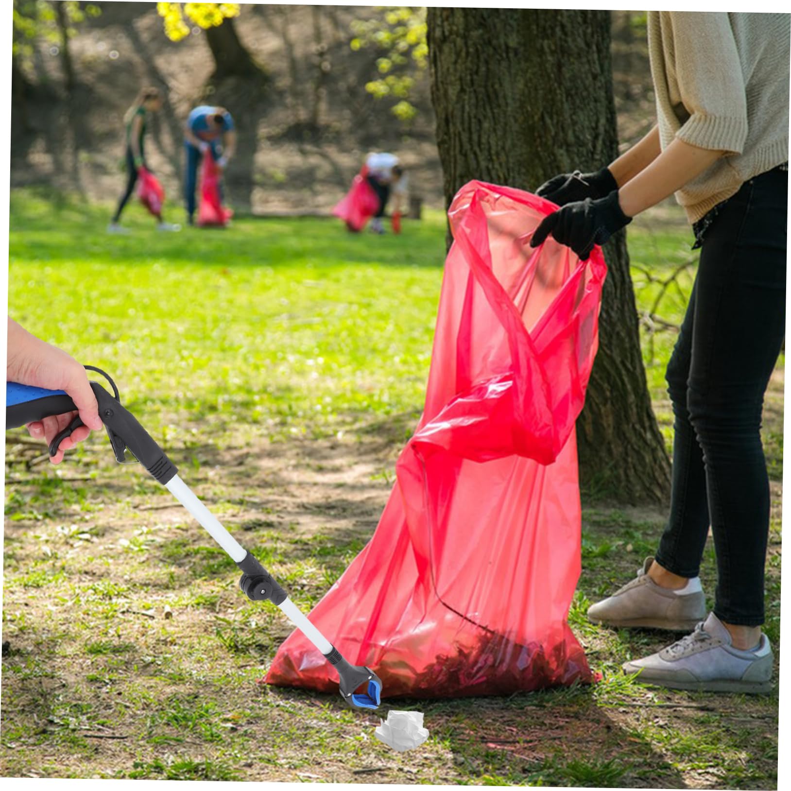 Cabilock Efficient Cleaning Aid: Trash Claw Grabber Tool Reaching Tool for Heavy Garbage Grabber for Seniors