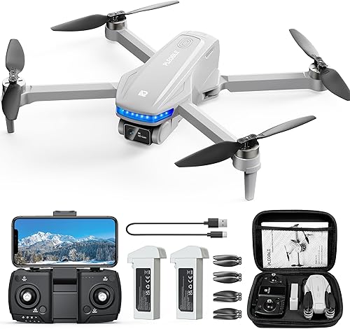 Drones GPS con cámara para adultos 4K, motor sin escobillas FPV Drone con retorno automático, sígueme, toque volar y volar círculo, menos de 8.78