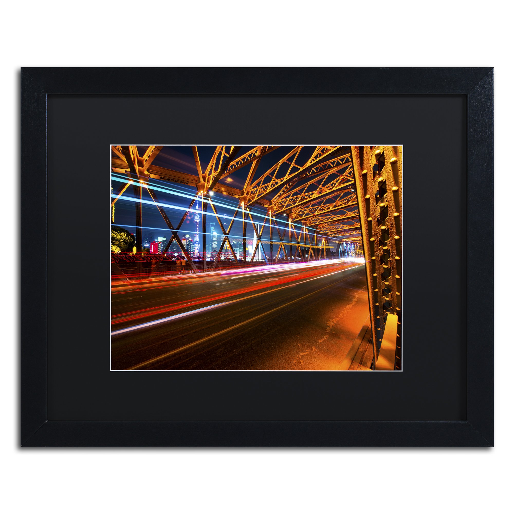 Light Net by Philippe Hugonnard, Black Matte, Black Frame 16x20-Inch