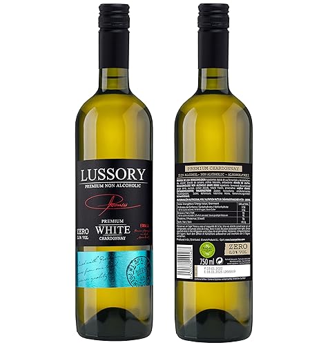 Miniatura 40 de Lussory Vino espumoso Brut desalcoholizado 0.0% sin alcohol burbujeante de España, bajo en calorías, bajo en azúcar, halal (25.4 fl oz, 1 botella)