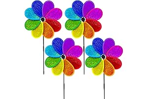 4PCS Captivating Garden Spinners for a Whirling Symphony of Color