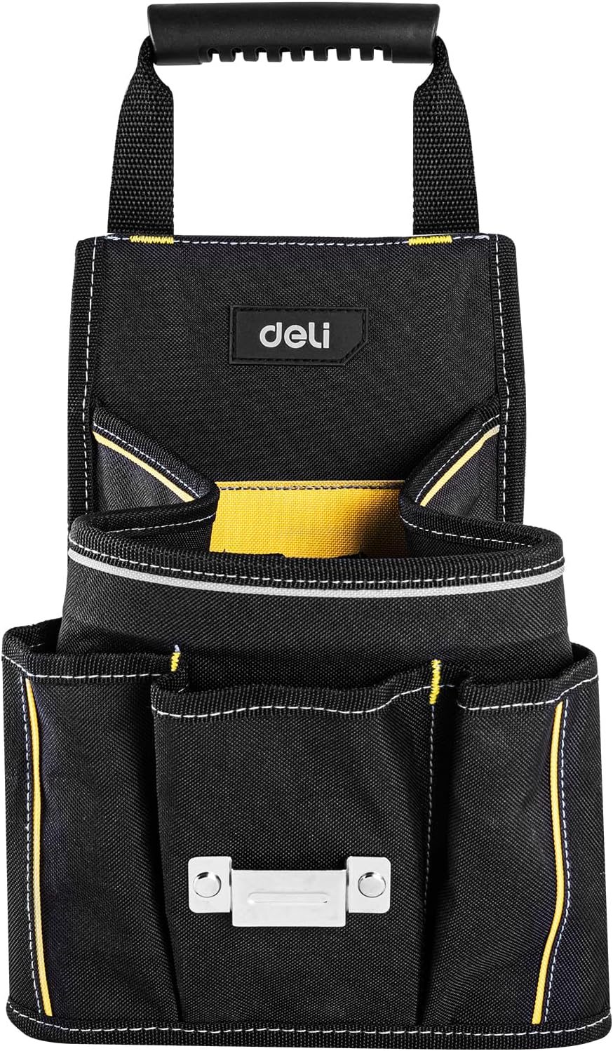 Deli Utility Tool Pouch with Handle Heavy Duty Durable Large Capacity for Men for Electrician, Carpenter