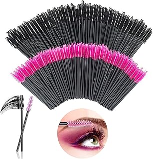 200 Descartáveis Pincéis descartáveis de máscara de pestanas, kit de escova aplicadora de maquilhagem de sobrancelhas