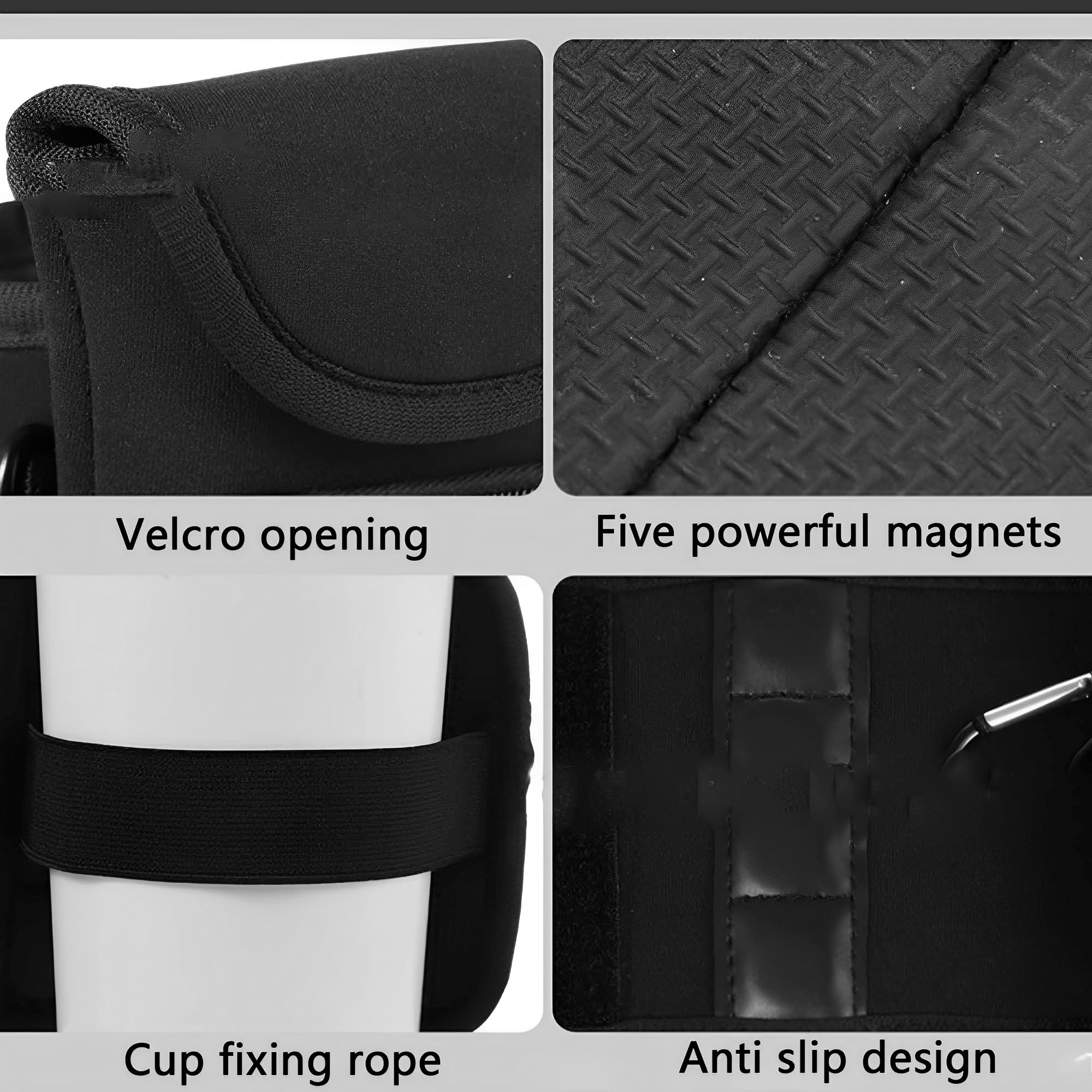 Magnetic Fitness Bag, Fitness Zubehör Stand, Running Arm Strap, Wasserflasche Stand, Sport Magnetic Cup Stand, Sport Kopfhörer Aufbewahrungstasche, Geeignet für Fitnessstudios, Outdoor Sport