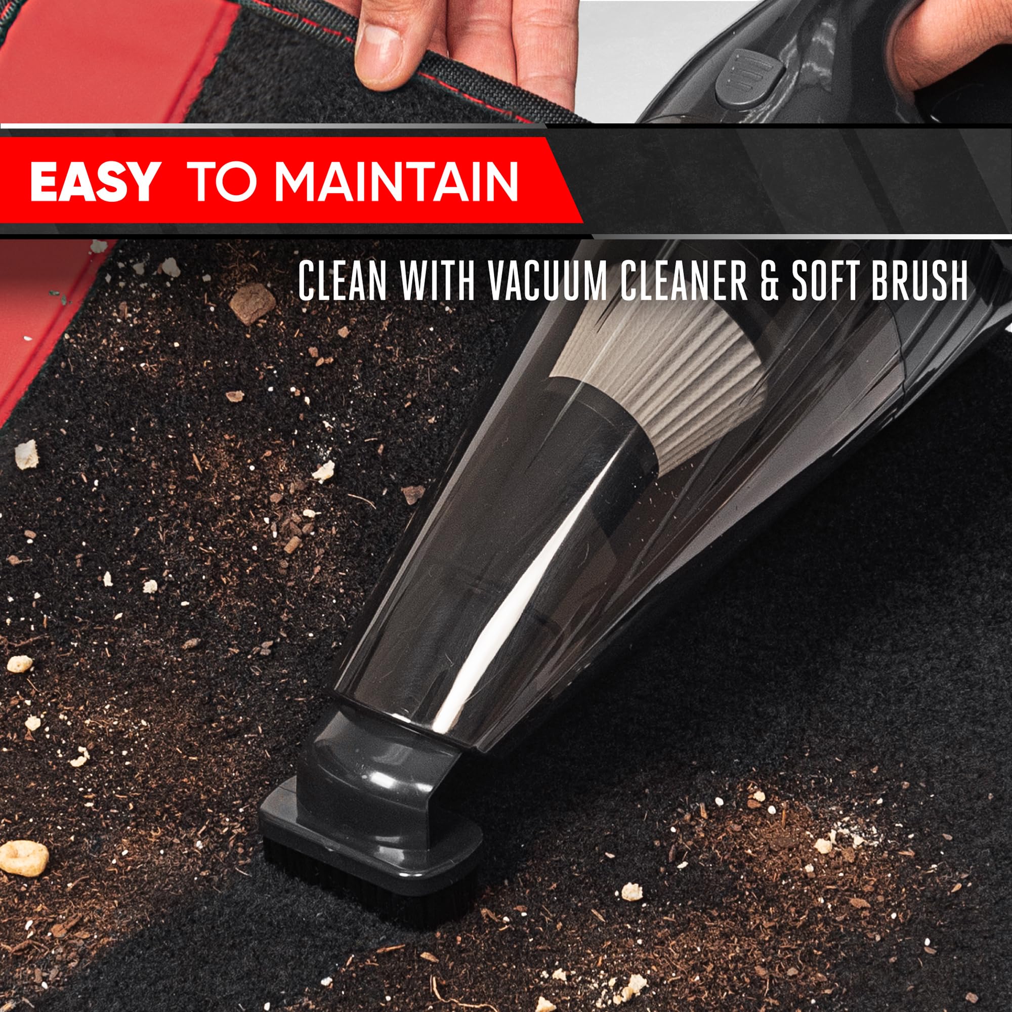 Motor Trend Waterproof Car Floor Mats Universal Fit Car Mats with Driver Heel Pad Leather Car Carpet Floor — view 8