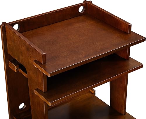Miniatura 6 de Crosley Furniture Soho - Soporte para tocadiscos, consola multimedia con almacenamiento de vinilo, organizador moderno para el hogar, caoba