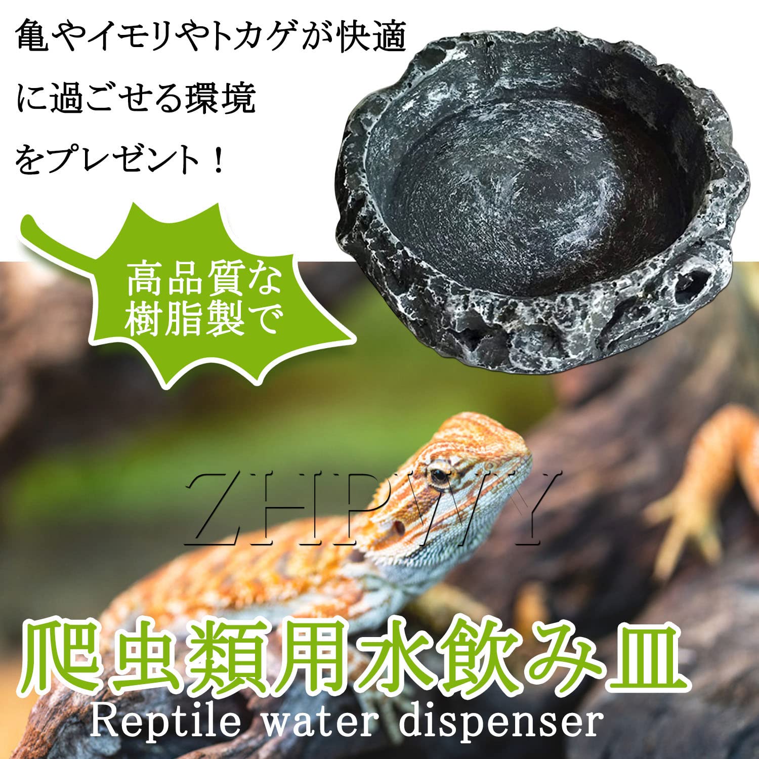 Amazon | ウォーターディッシュ 爬虫類 両生類 水飲み場 給餌