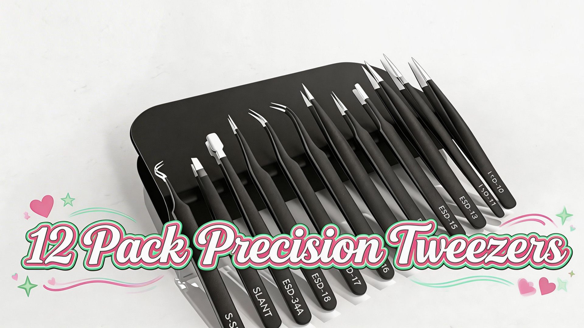 Amazon.com : Antonki 12 Pack Precision Tweezers Set for Craft