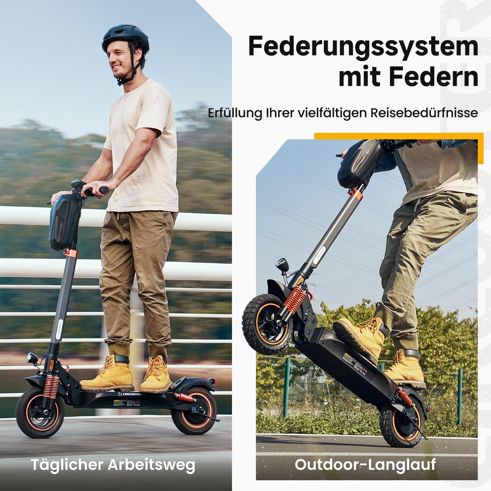 CIRCOOTER M2 E Scooter mit Straßenzulassung, 10 Zoll Offroad E-Roller, Bis 60–70KM Reichweite, Blinker, Bis 150KG Tragkraft, Faltbarer Elektroscooter für Erwachsene & Pendler