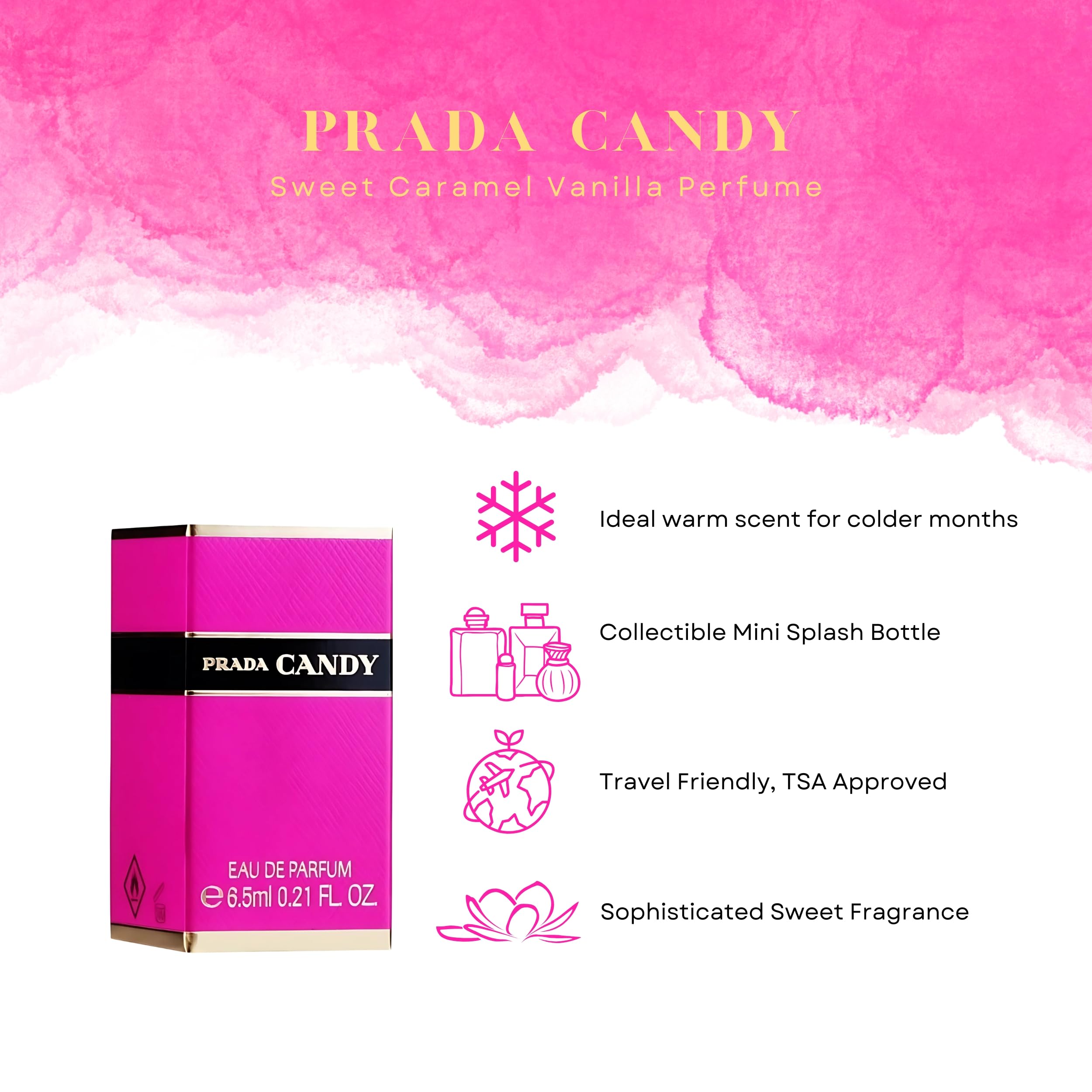 Amazon.com : Prada Candy Perfume for Women EDP Mini Splash Dab On
