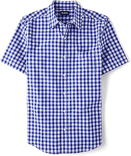 The Children's Place Mens Dad and Son Matching Short Sleeve Button Down Shirt