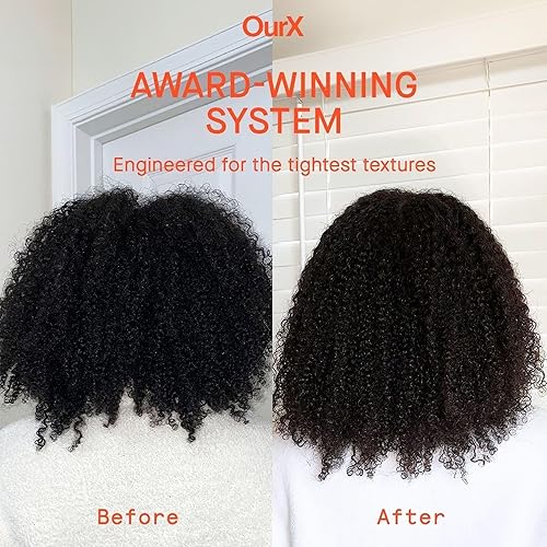 Miniatura 2 de OurX  Micro aceite + dispensador de pre-limpieza  Tratamiento exfoliante prelavado para cabello texturizado  Escualano y ácido hialurónico  Elimina