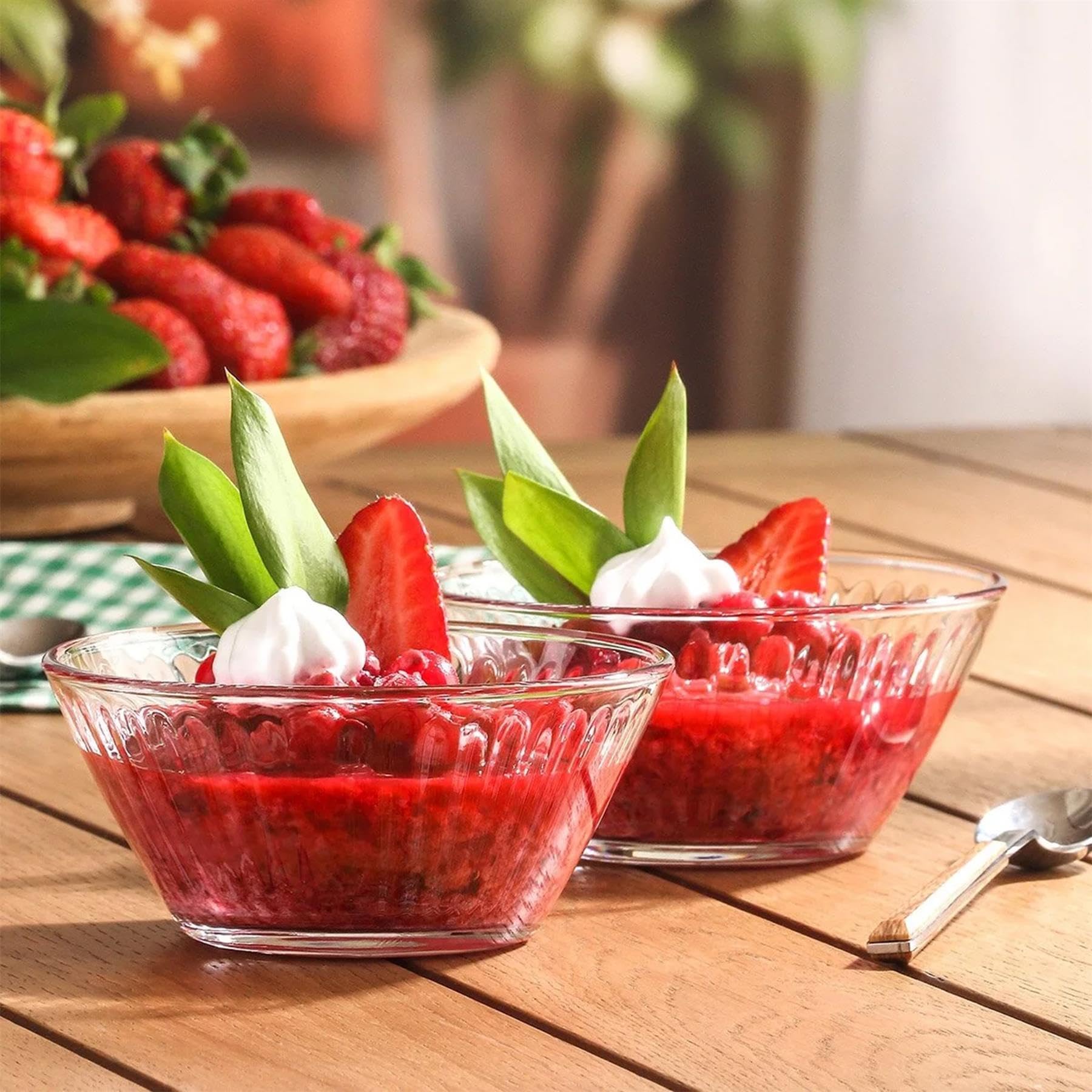LAV Hestia Bols à Collation en Verre - 10.5cm - Clair - 12x Petit Cuisine Party Dessert Nourriture Fruit Doux Grignotages Service Tremper Sauce Tapas Plats Ensemble