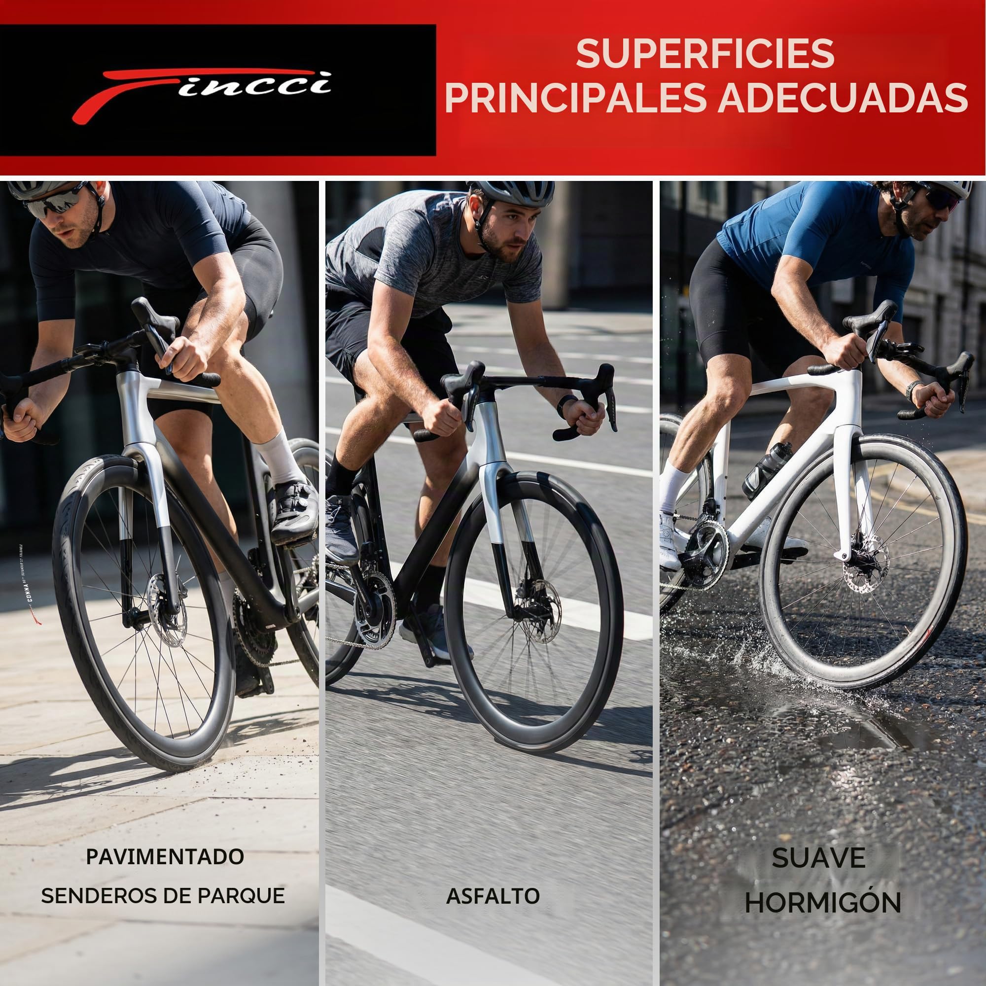 Fincci Cubiertas Bicicleta Carretera 700x25 - Plegable Gomas 28 y 1mm Antipinchazos con 2X Cámaras 25-622 de Aire Presta 60TPI - Neumaticos para Electro Ciclo Carrera Sport Bici - Paqute 2