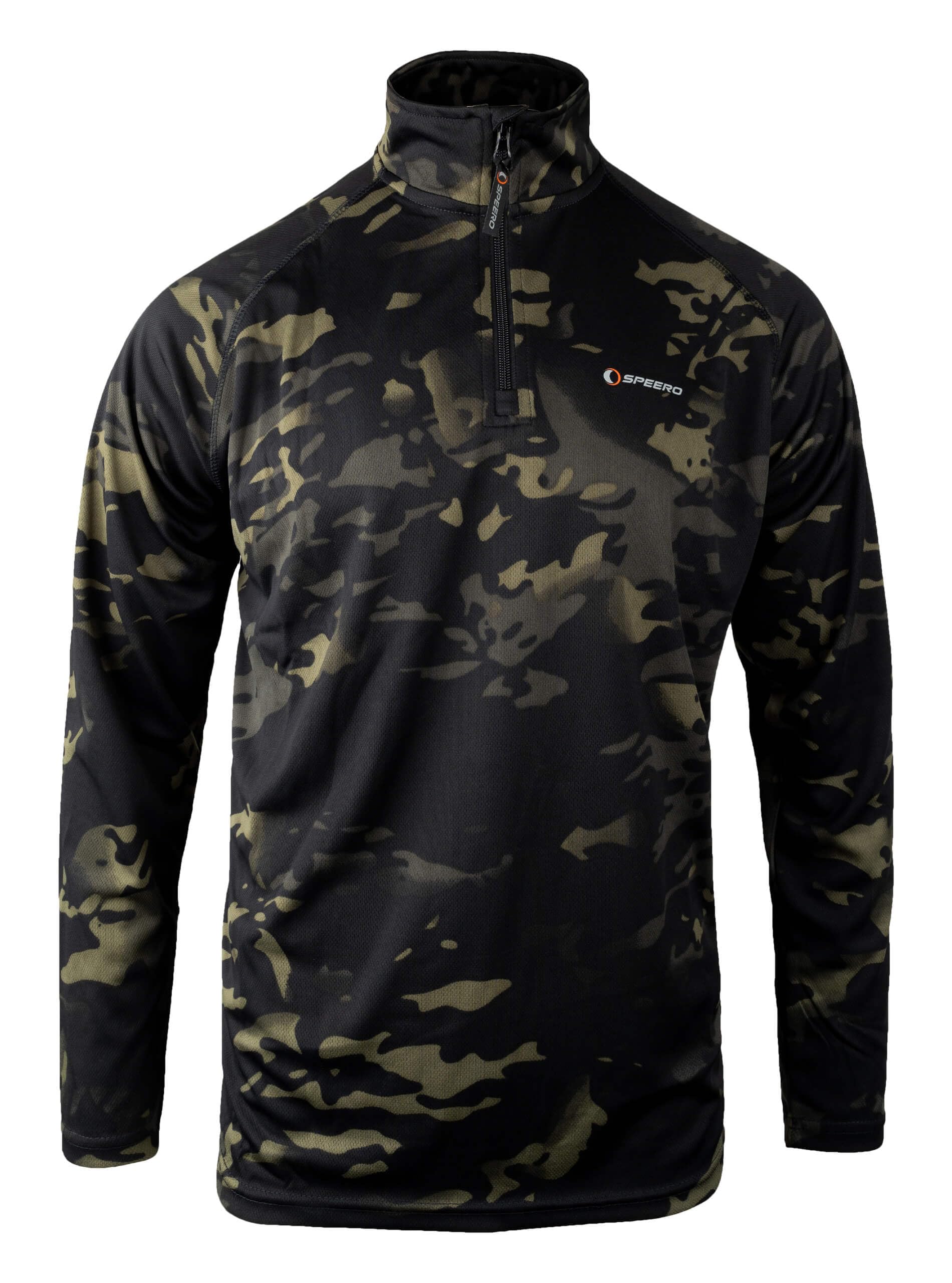Speero Men's Black Cam Armour Top Large