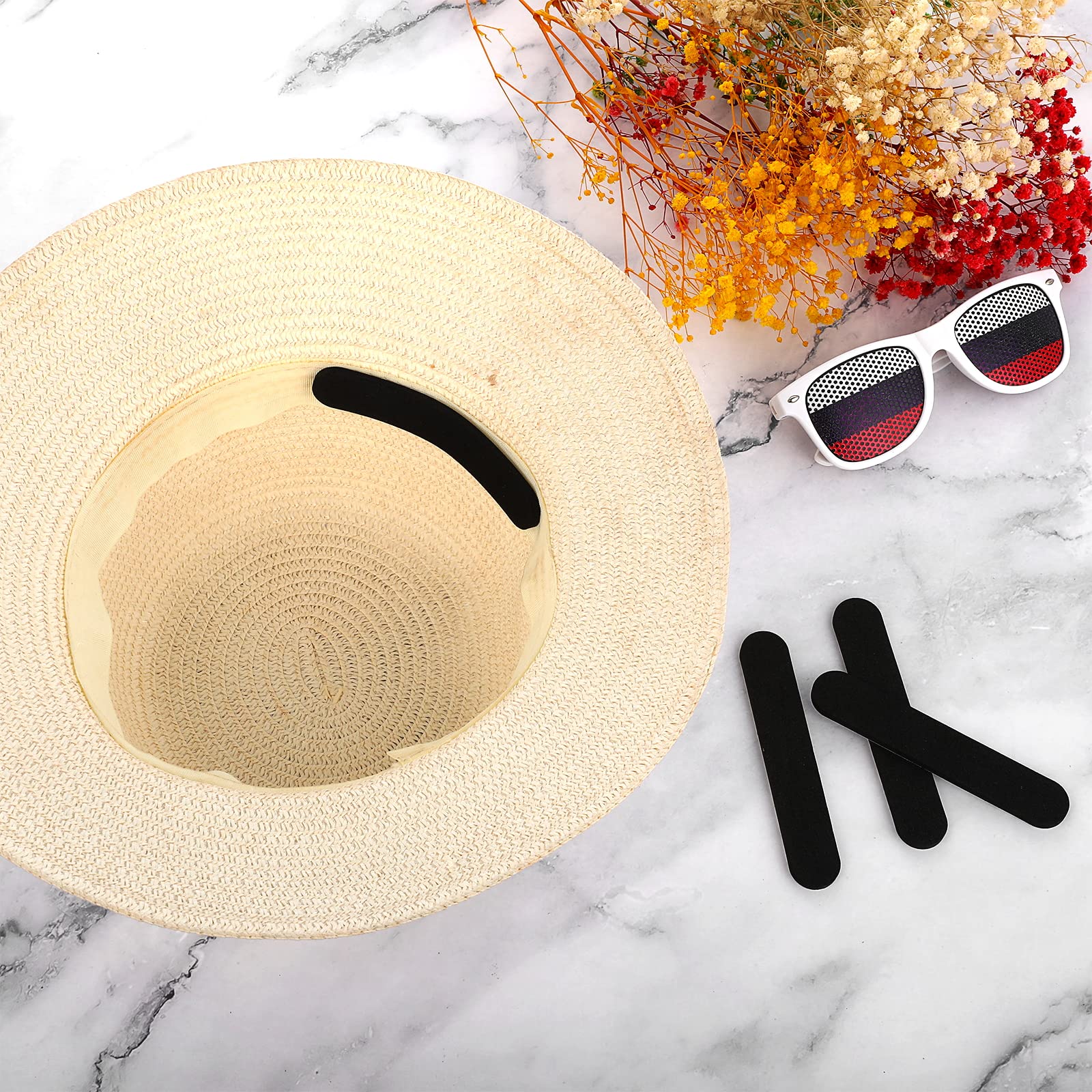 20 Pcs Hat Size Reducer Foam Inserts – Self-Adhesive Strips To Make Hats Smaller (5mm, Black) - View #11