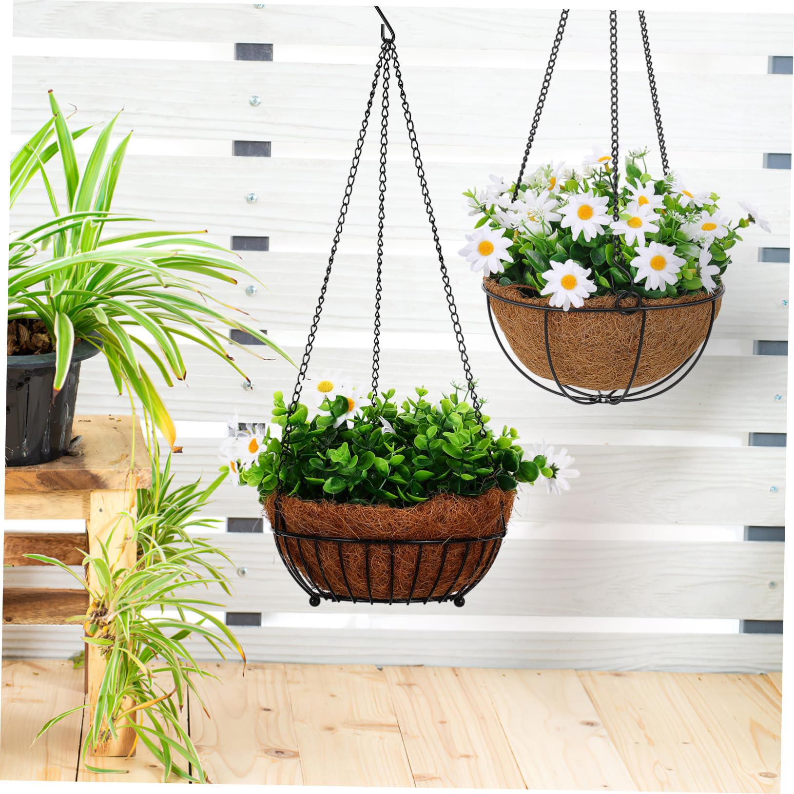Abaodam 5 Ensembles Chaîne De Suspension Pour Pot De Fleurs Crochets Pour Plantes Suspendues Extenseur Pot De Fleurs Suspendu Chaînes De Suspension Pour s De Le Fer 5 Pièces * 5