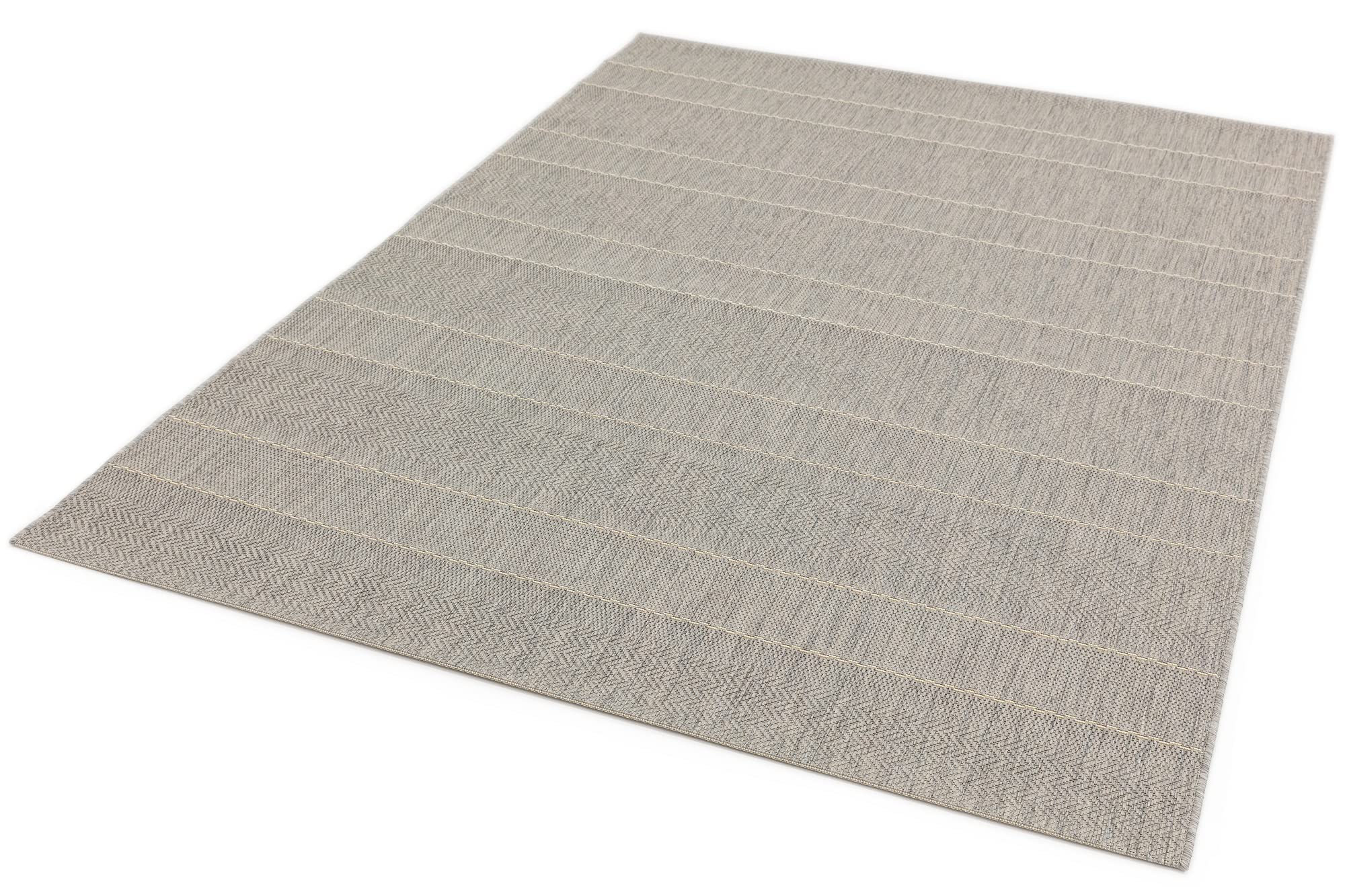 Lord of Rugs Outdoor Indoor Rug Patio Garden Trellis Kitchen Living Room Bedroom Balcony Conservatory Geometric Backyard Rug Stripe Beige Small 80x150 cm (2'6"x5')