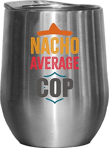 Miniatura 8 de Nacho Average Cop Coffee & Tea Mug & Decor for Police Officer Men & Women - 12oz Wine Tumbler White