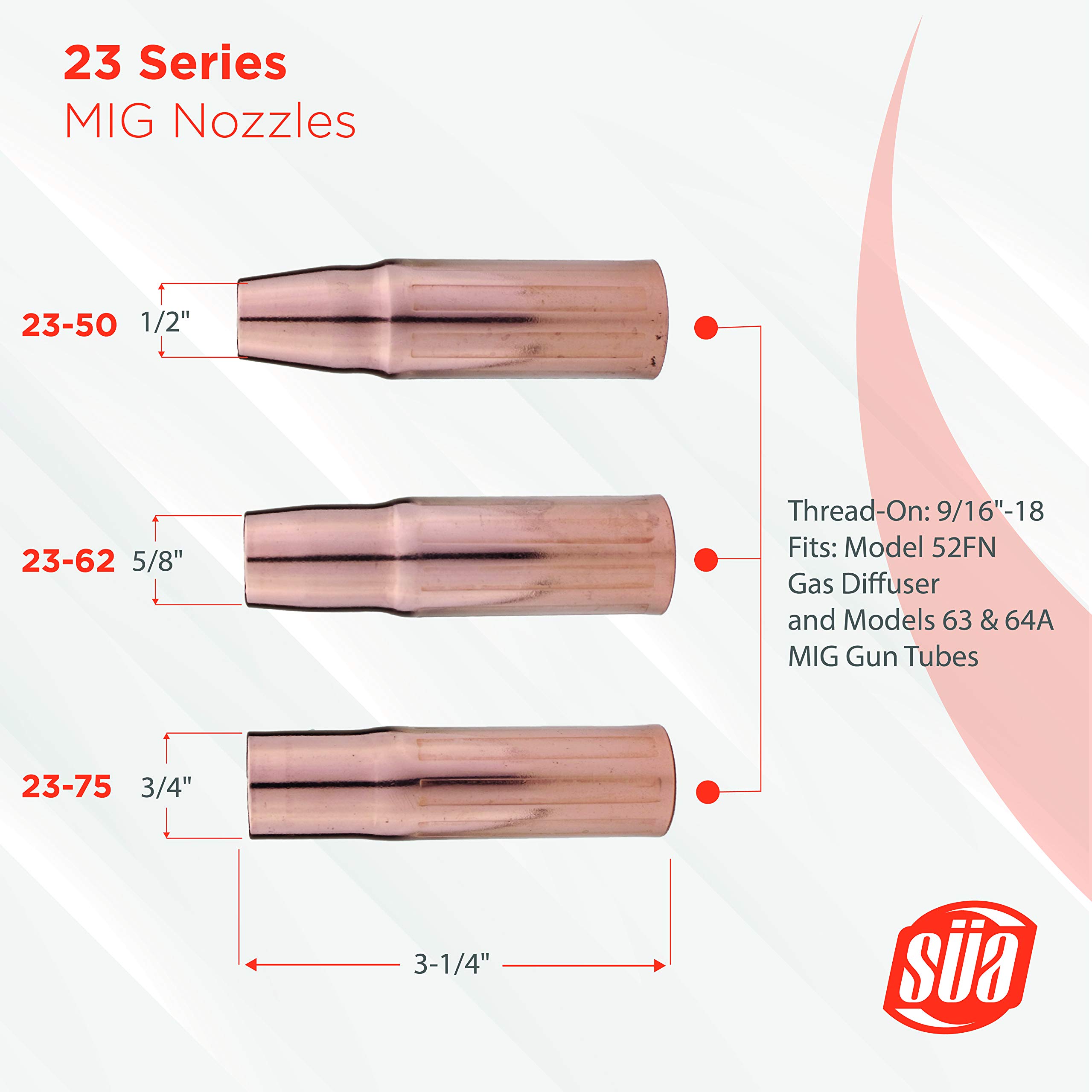 MIG Gun Consumables Kit - Compatible with Lincoln/Magnum 300 & 400 and Tweco #3 & #4-52FN Diffuser - Tip: 0.035