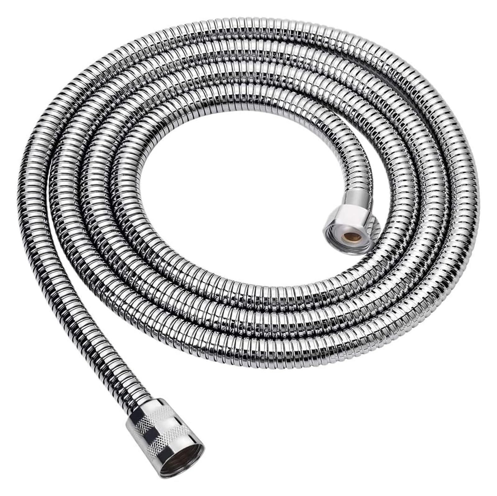 Gkirqvpe Silver Shower Hose, 304 Stainless Steel Shower Hose Extension Multicolor 1.5-2M
