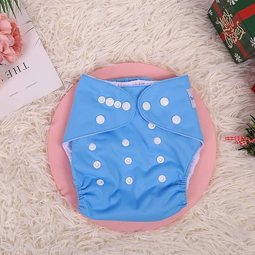 Miniatura 7 de babygoal Pañal de tela reutilizable con inserto para bebés niños y niñas de 8 a 35 libras, pañal ajustable y lavable B05-B