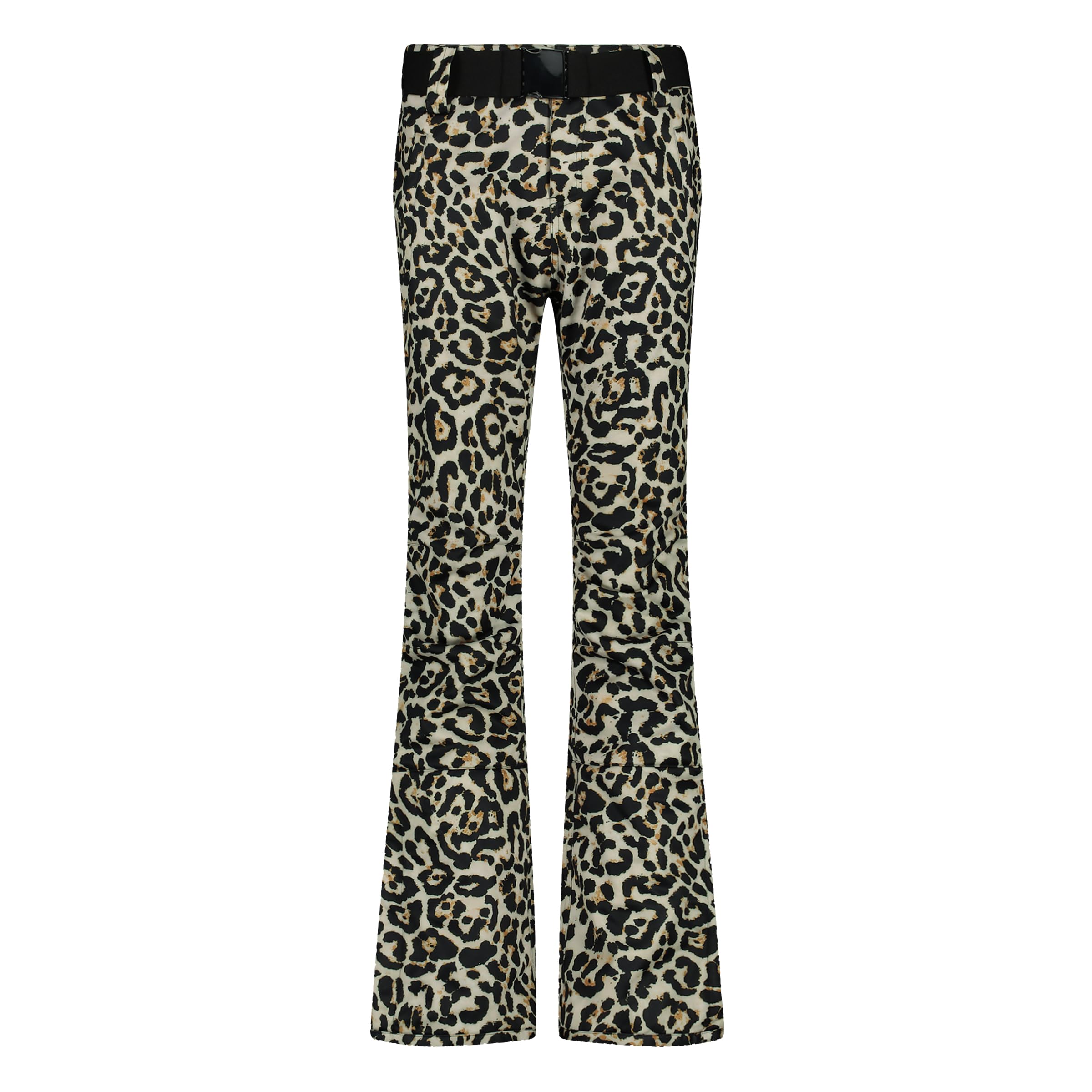 Damen Softshell Skihose - Leopard Print – Wasser- & Winddicht, Atmungsaktiv, Gefüttert – Stylische Ski- Softshellhose mit Panthermuster